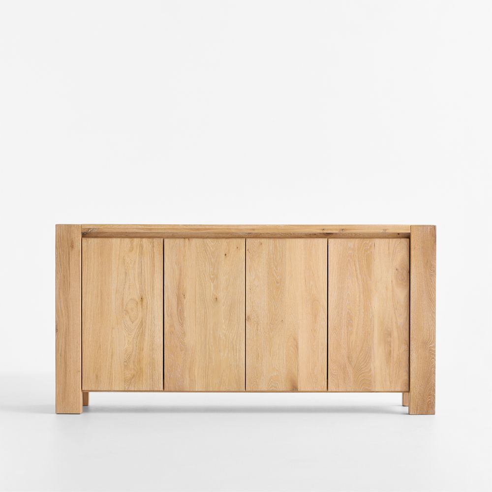 Terra 72" Natural White Oak Solid Wood Credenza