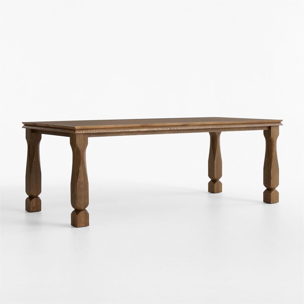 Acland 84" Warm Brown Oak Wood Dining Table