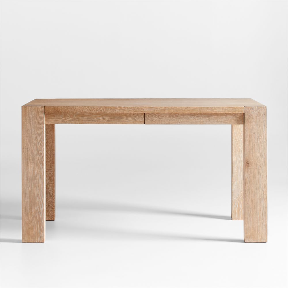 Terra 54" Natural Oak Storage Desk with Power Outlets