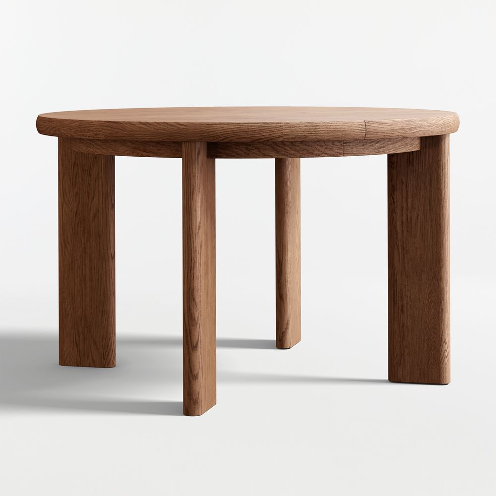 Hearth 49"-71" Oak Round Extendable Dining Table