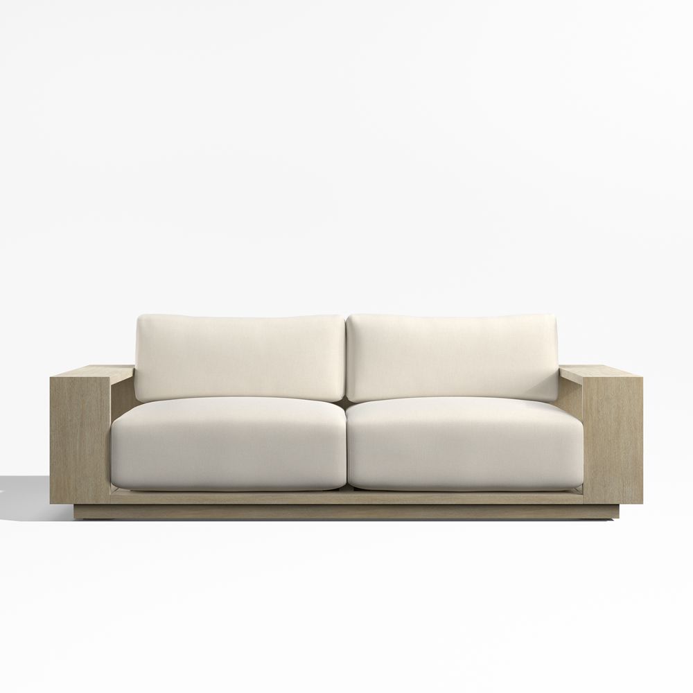 Mallorca Wood Outdoor Sofa with Cushions (85"-154")