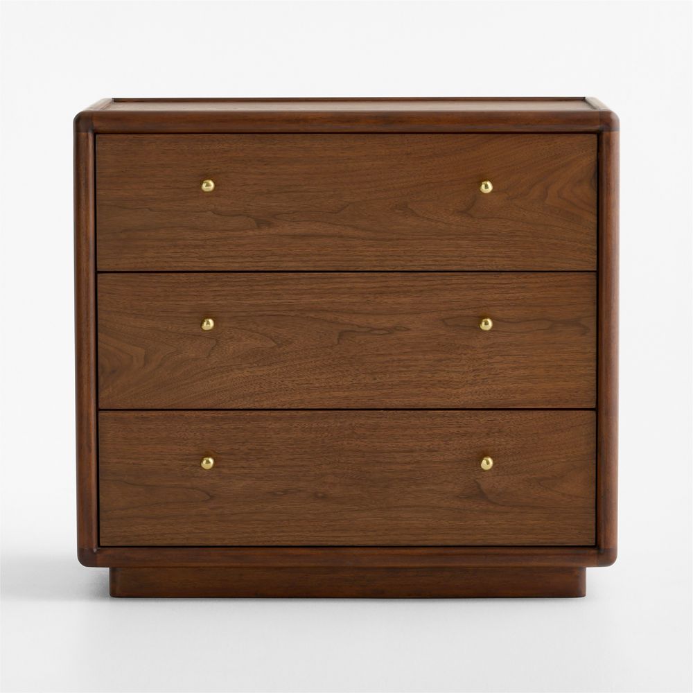 Lafayette 32" Walnut Wood 3-Drawer Charging Nightstand