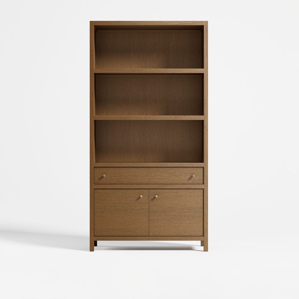 Keane 40" Driftwood Storage Bookcase