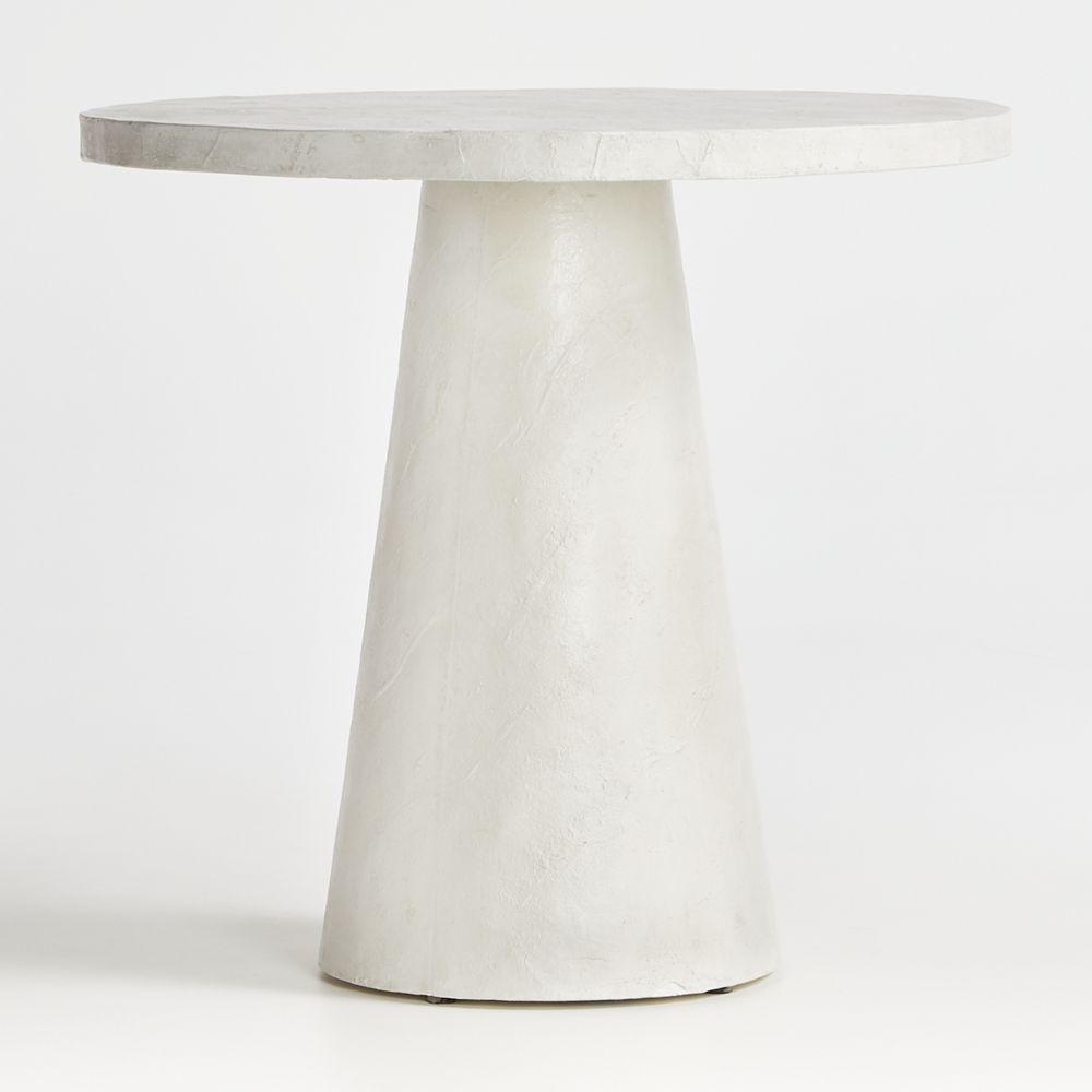 Willy White Round Pedestal Dining Table by Leanne Ford (32"-48")