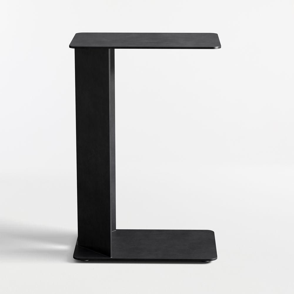 Cruz Black Steel Rectangular 10" C Side Table