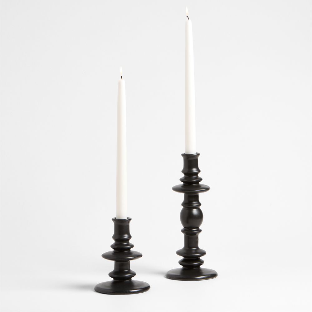 Alternative view of Cortana Charcoal Earthenware Taper Holders