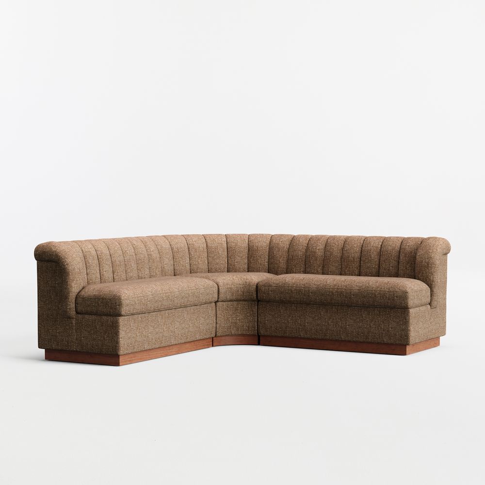 Aveline Upholstered L-Shaped Loveseat Dining Banquette