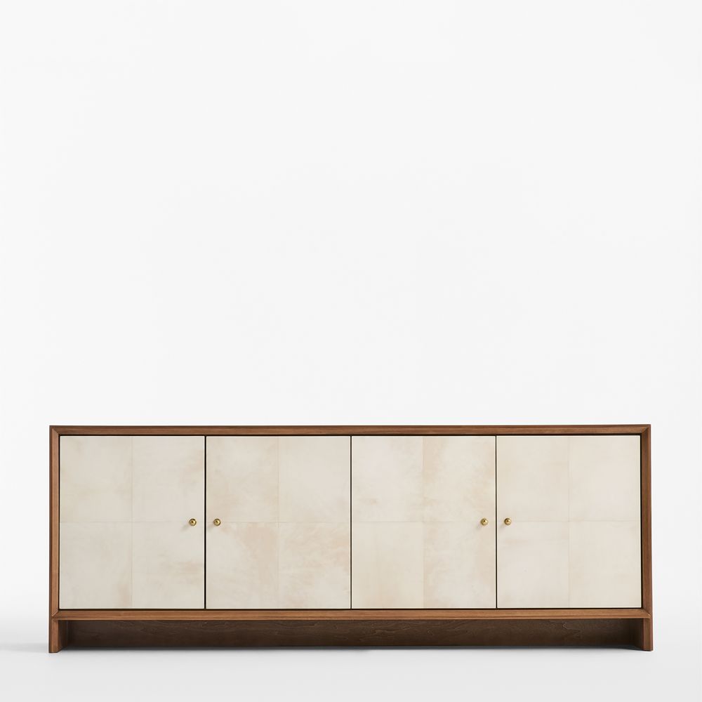 Parchemin 80" Walnut and Parchment Storage Media Console by Jeremiah Brent