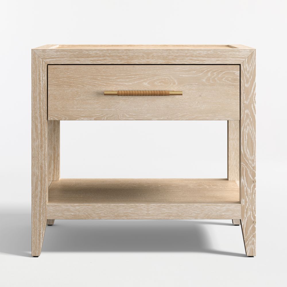 Clairemont 26" Natural Oak Wood Nightstand