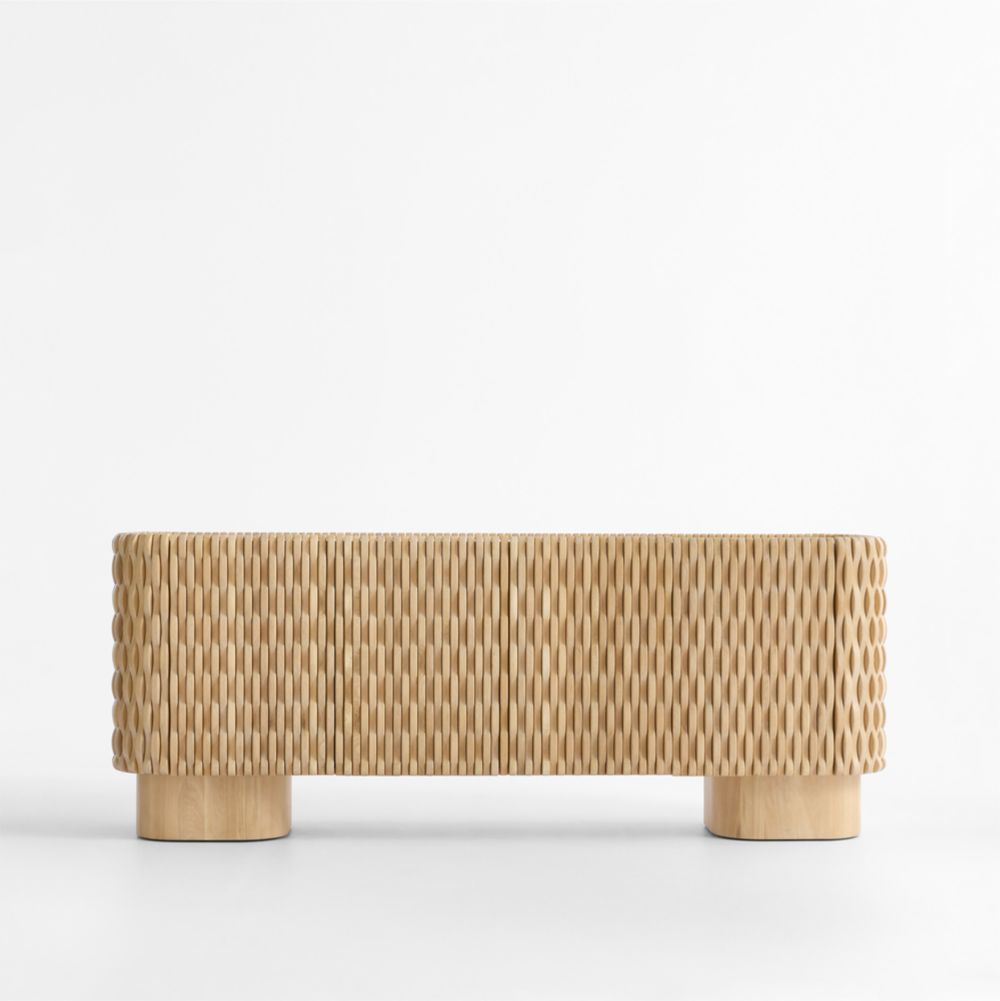 Esselen 78" White Oak Storage Media Console