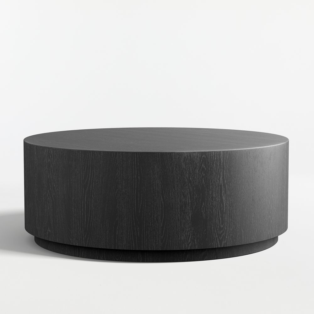 Terrane Black Oak Wood 42" Round Coffee Table