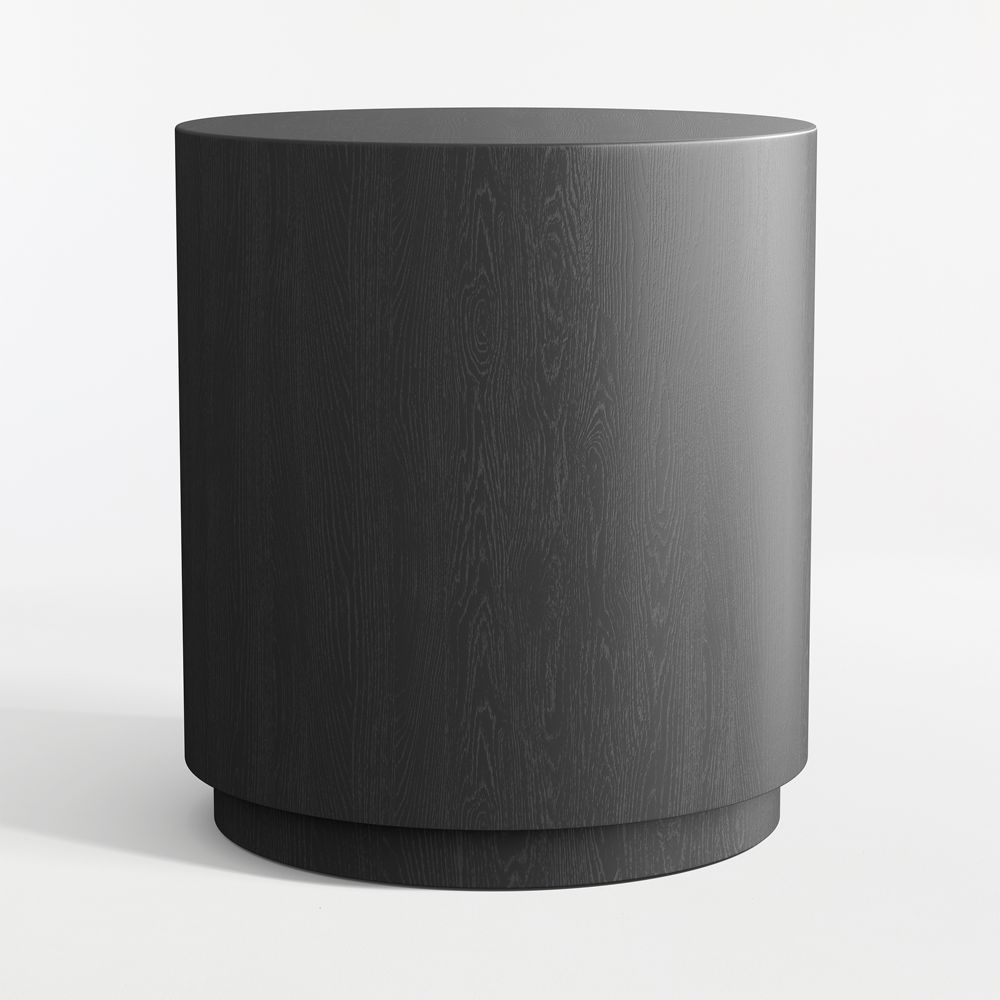 Terrane Black Oak Wood 20" Round End Table