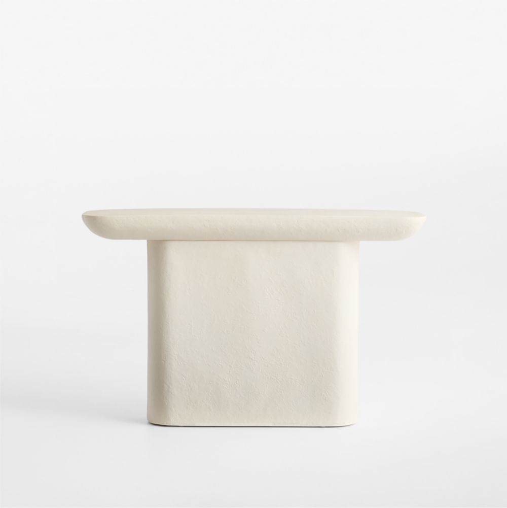 Quarry White Recycled Fiberstone 48" Console Table