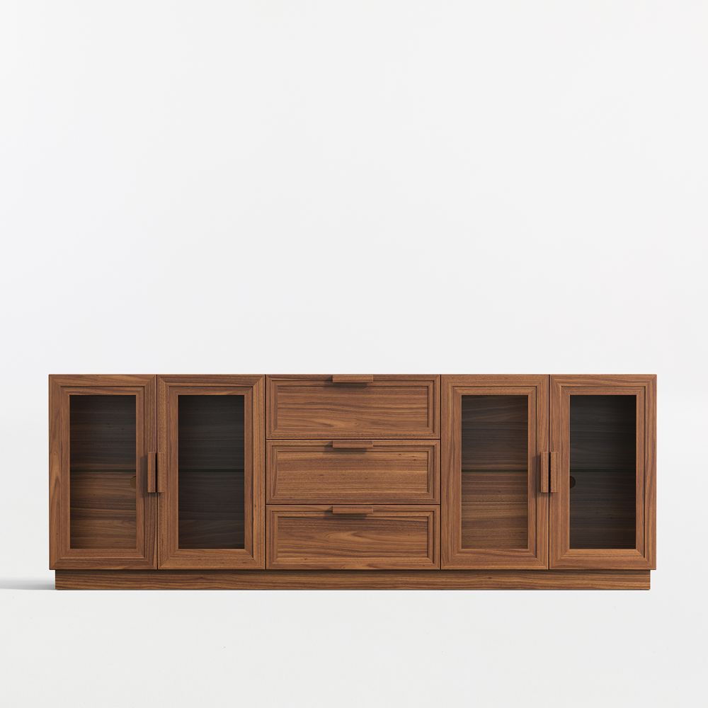 Calypso 90" Walnut Storage Media Console