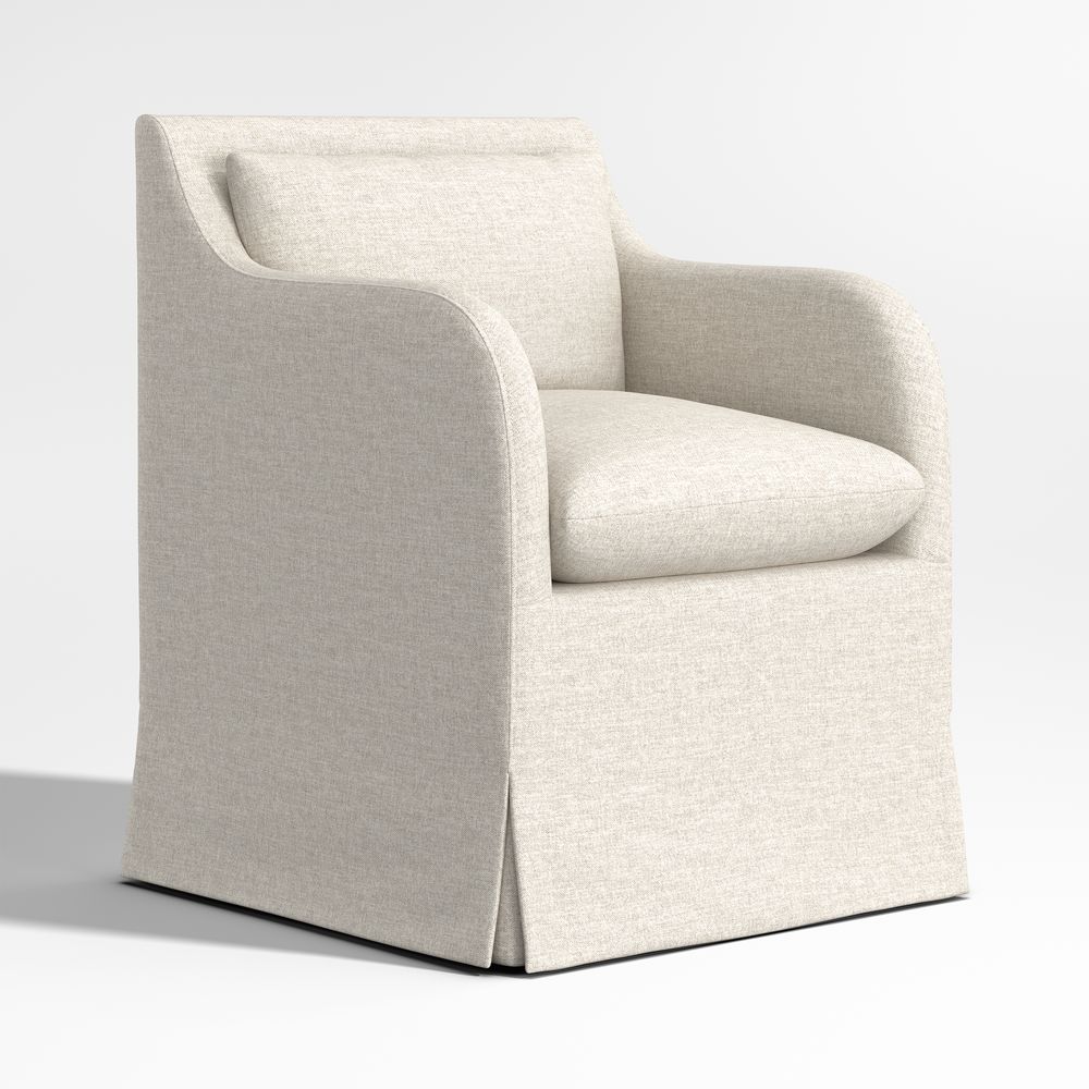 Belmar Ivory Slipcovered Dining Armchair