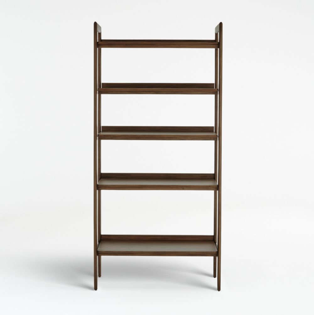 Tate 36" Walnut Wide Bookshelf