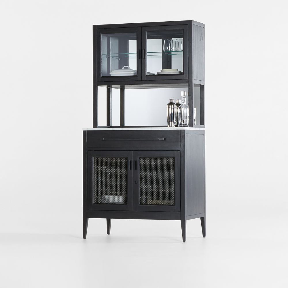 Enzo Bar Cabinet with Hutch