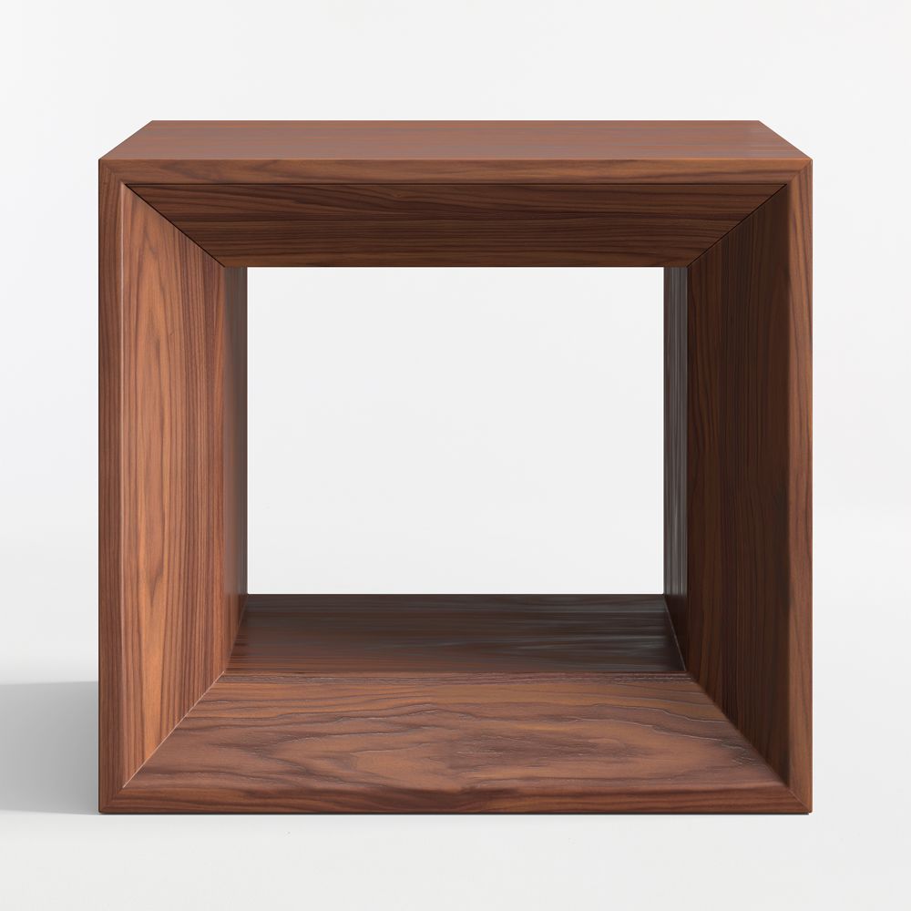 Vernon Walnut Wood 24" Rectangular End Table with Drawer