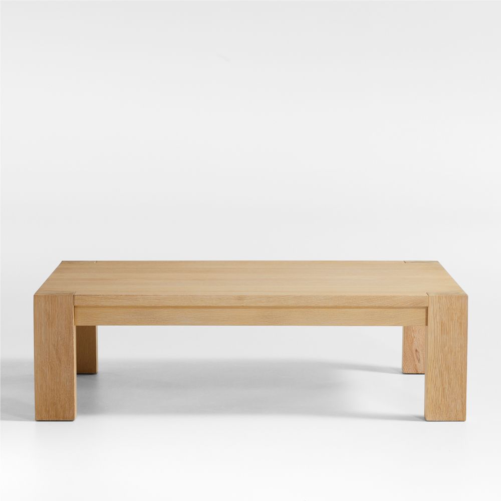 Terra Natural White Oak Wood Coffee Table (54"-68")