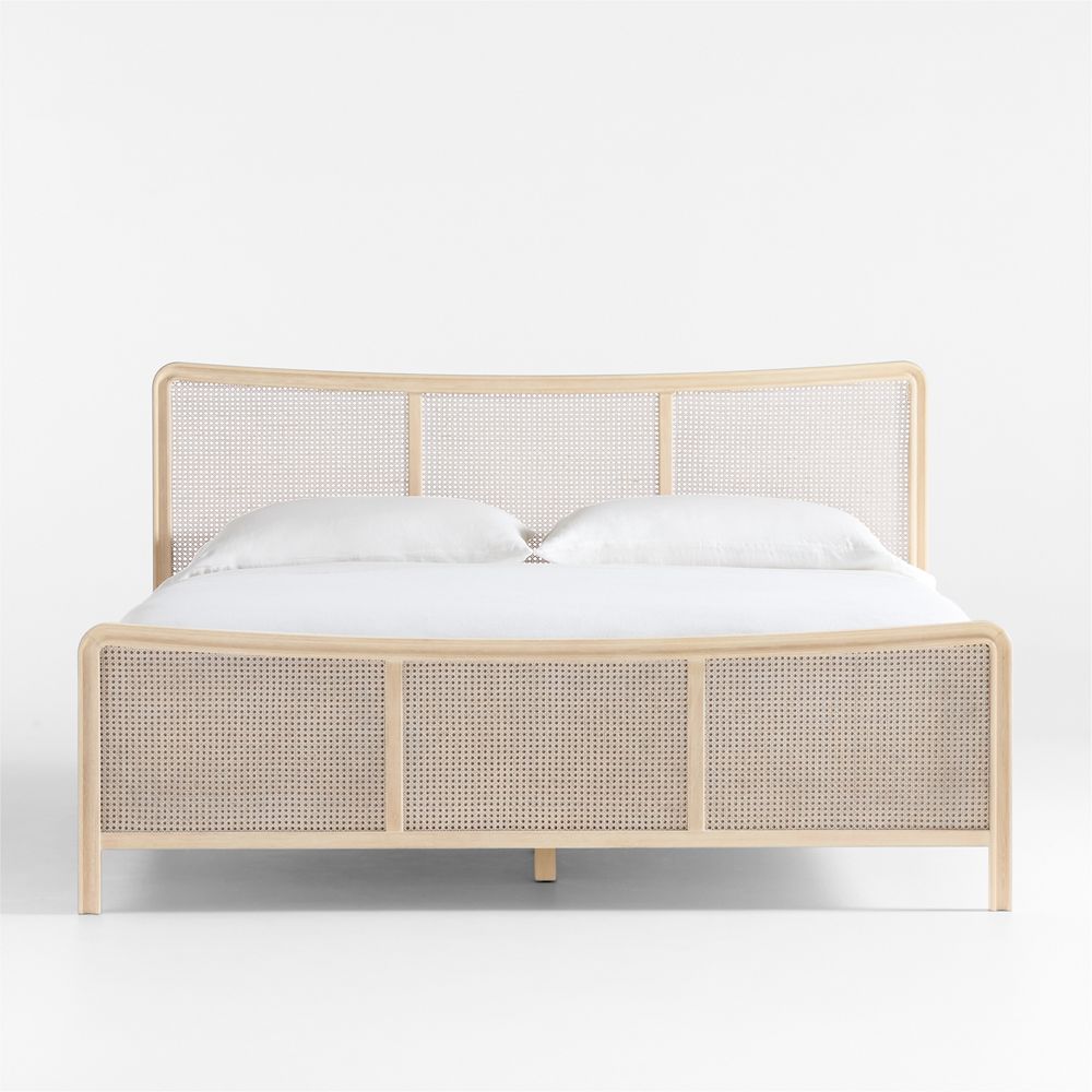 Fields Cane and White Oak Wood Bed by Leanne Ford
