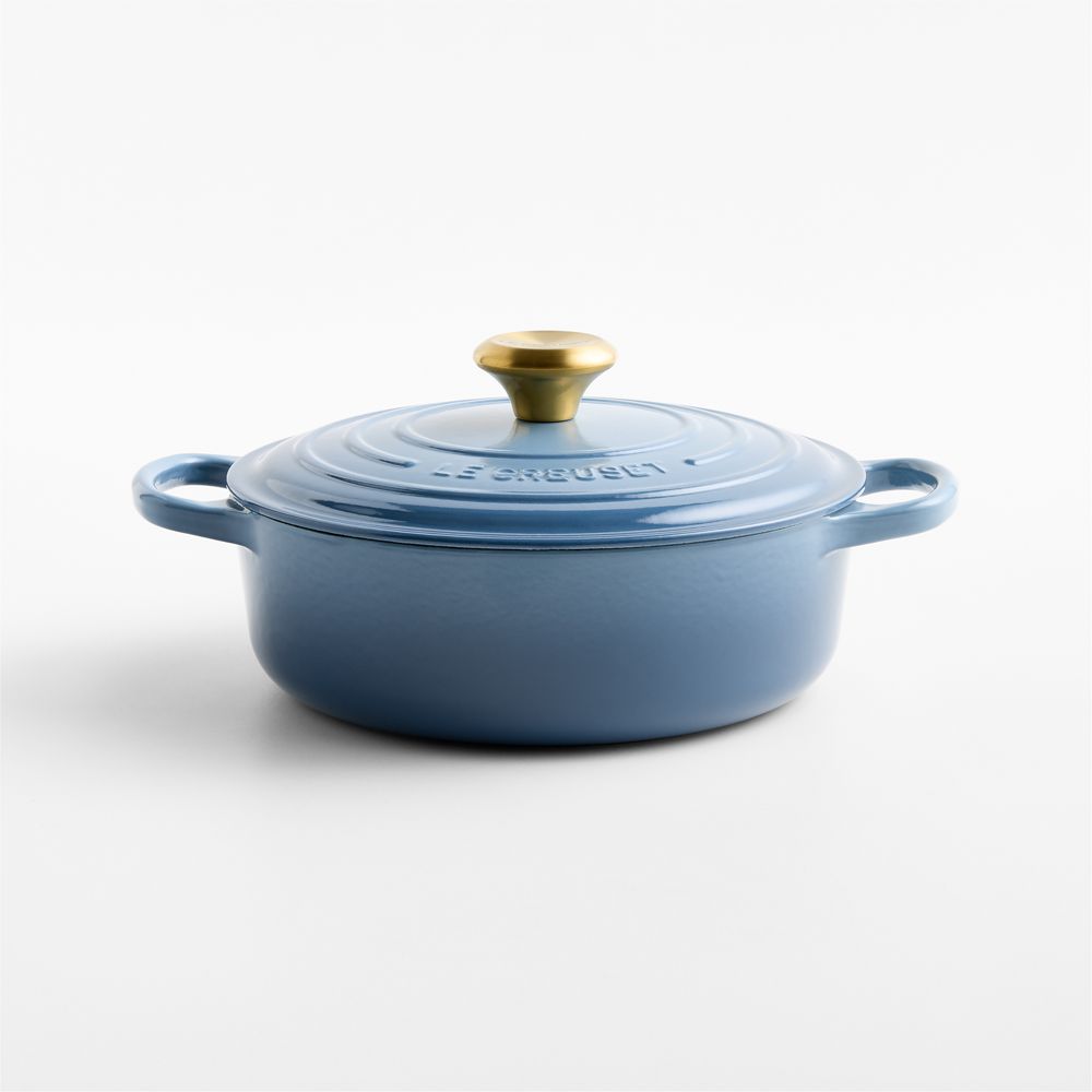 Le Creuset Signature 3.5-Qt. Chambray Enameled Cast Iron Round Wide Dutch Oven