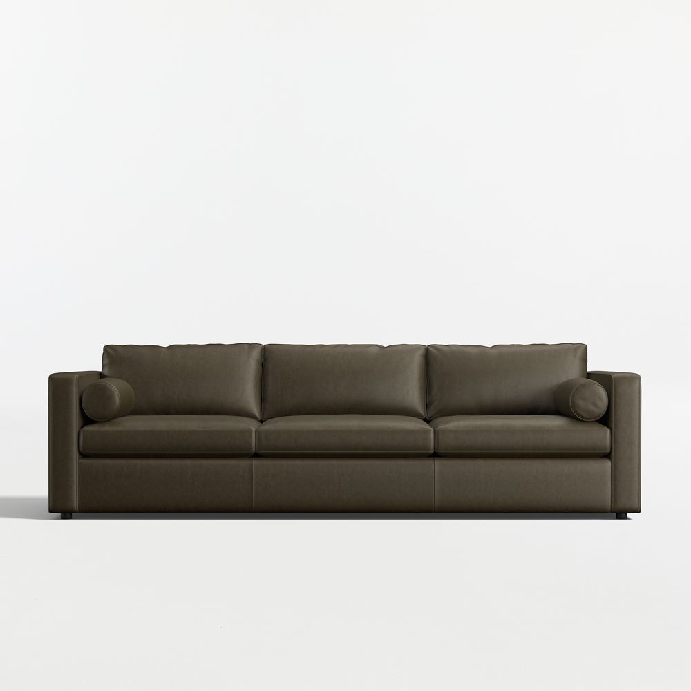 Aris Leather Sofa (74"-105")