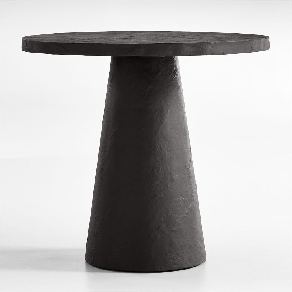 Willy Charcoal Round Pedestal Dining Table by Leanne Ford (32"-48")