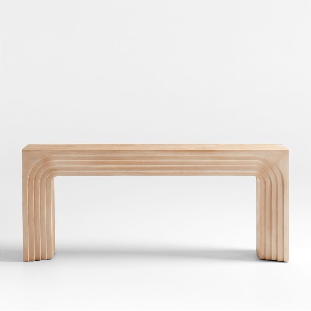 Valo 72" Rectangular Natural Pine Wood Console Table