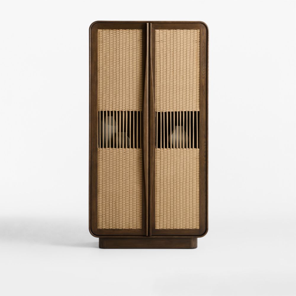 Talay 44" Fumed Oak Closed Storage Cabinet