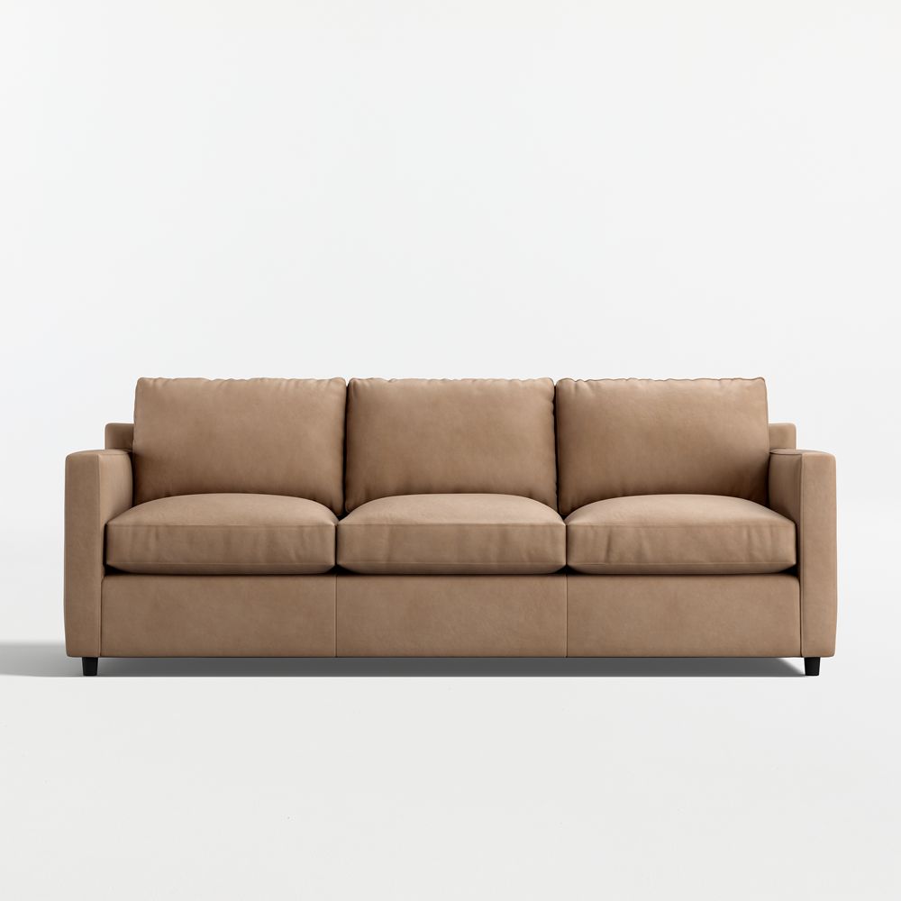 Barrett II Leather Track Arm Sofa (71"-104")