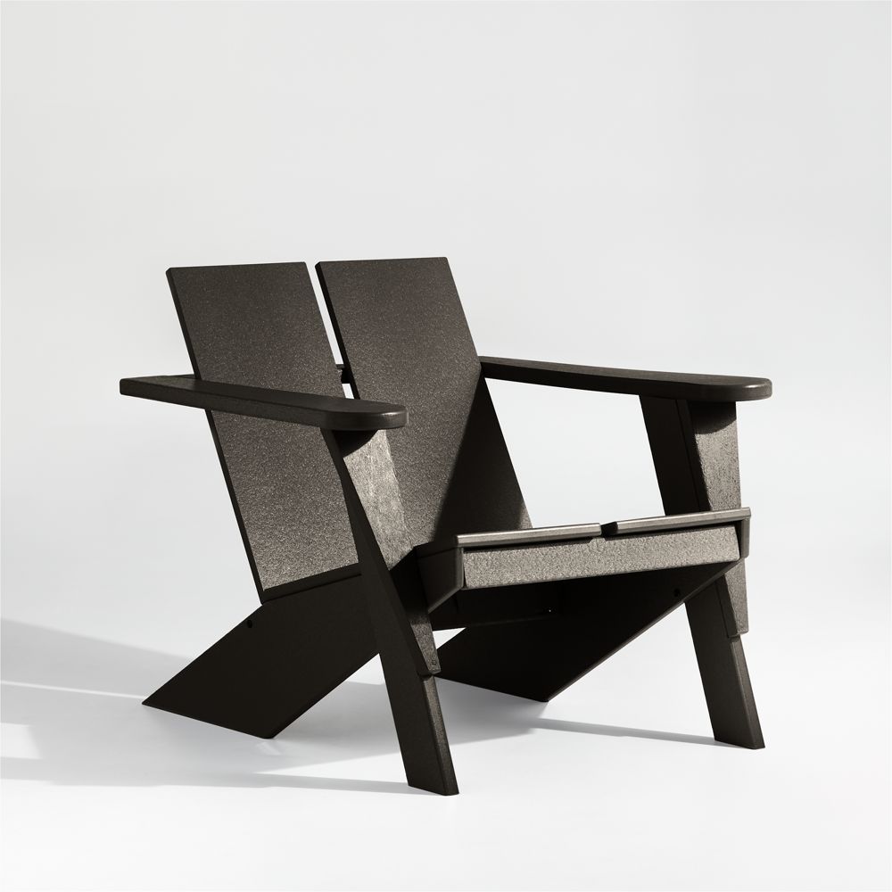 Paso Black Outdoor Adirondack Chair by POLYWOOD