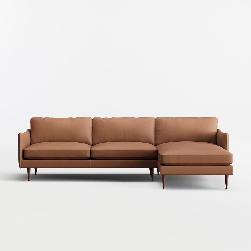 Cosgrove Leather 2-Piece Sectional Sofa with Chaise Lounge
