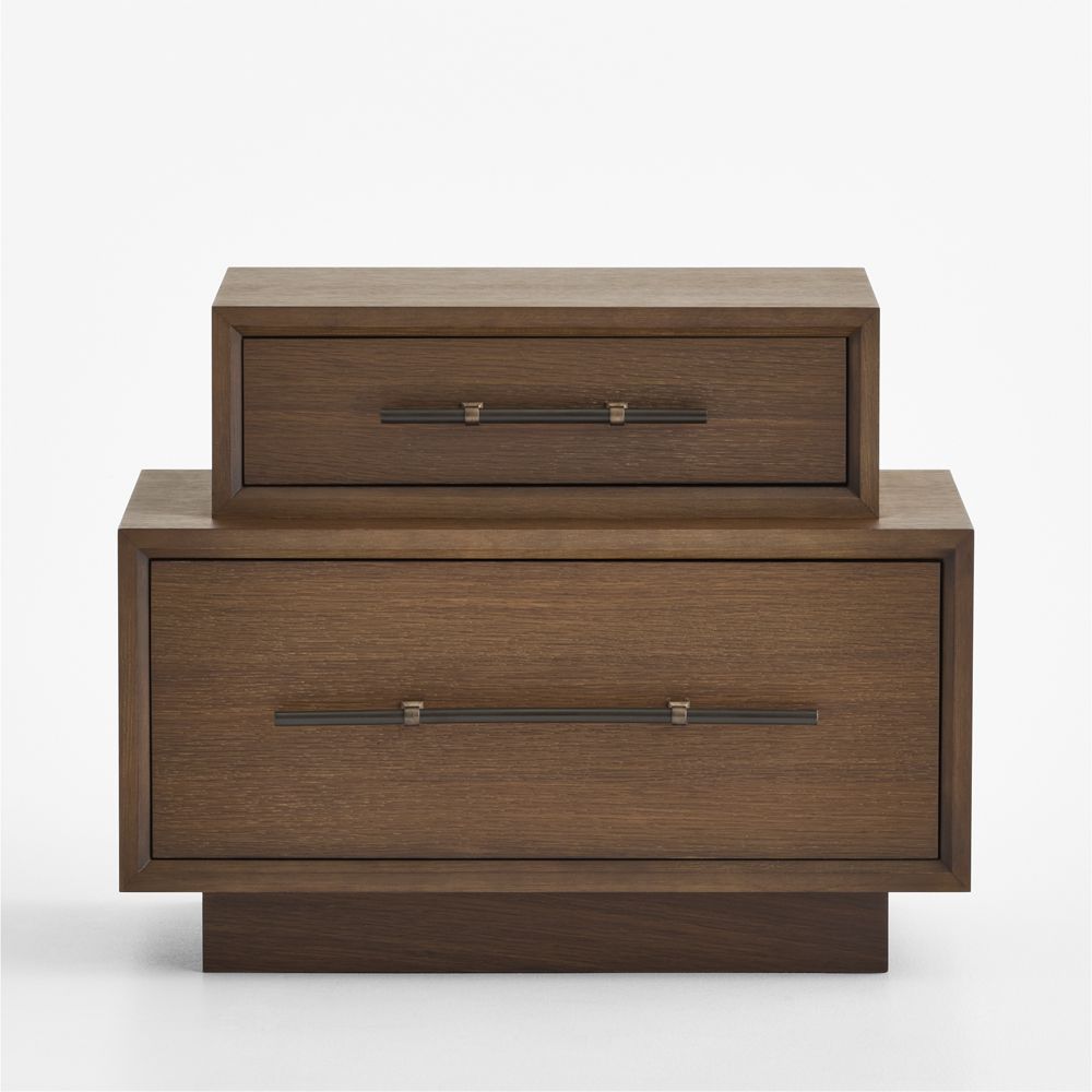 Larchmont 28" Stacked Oak Wood Nightstand