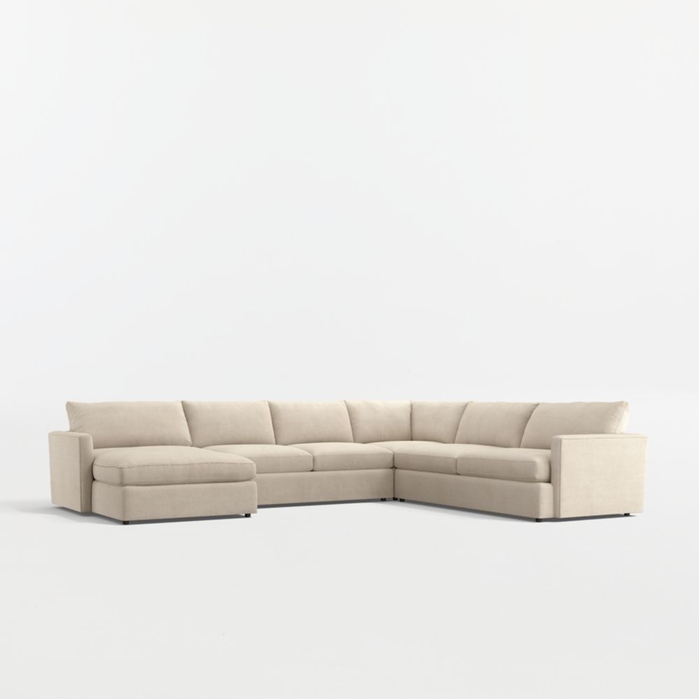 Lounge 4-Piece L-Shaped Sectional Sofa with Chaise Lounge