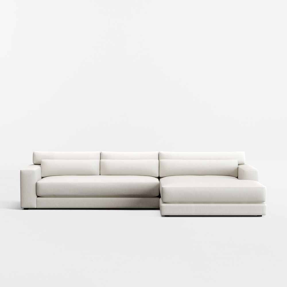Retreat 2-Piece Bench Sectional Sofa with Extra Wide Chaise Lounge