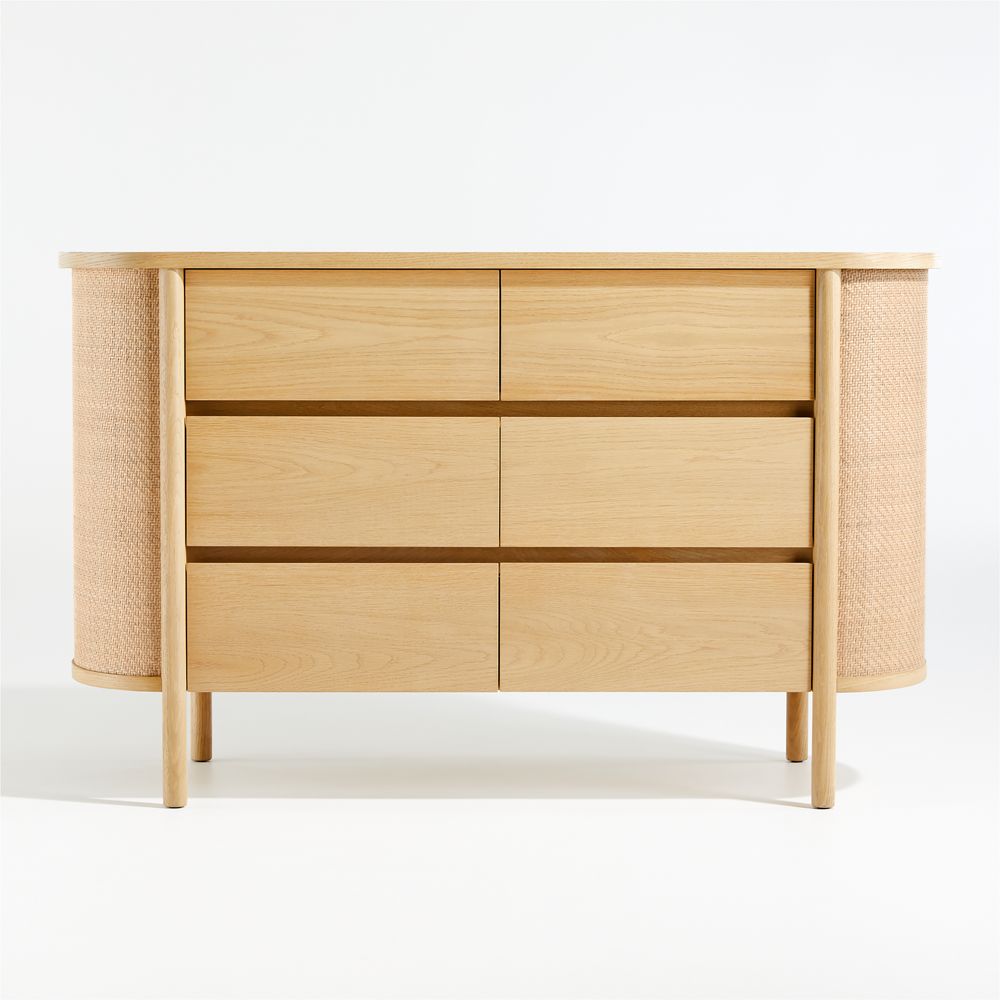 Canyon 56" Natural Wood Wide 6-Drawer Kids Dresser by Leanne Ford