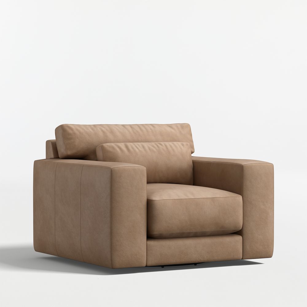 Retreat 43" Leather Swivel Chair