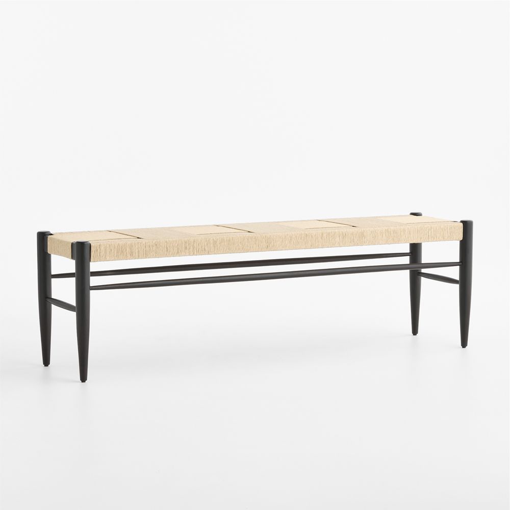Adriel 64" Rushed Woven Bench