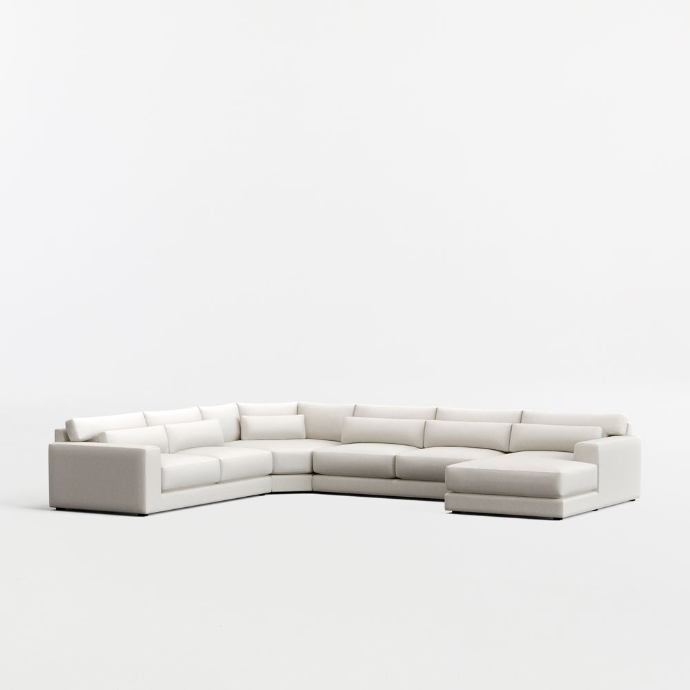 Retreat 4-Piece L-Shaped Wedge Sectional Sofa with Chaise Lounge