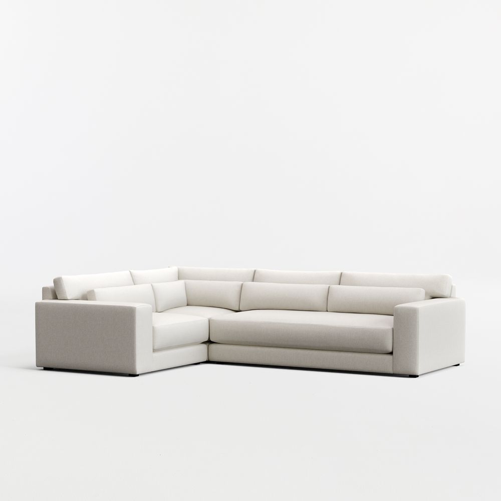 Retreat 3-Piece L-Shaped Bench Sectional Sofa