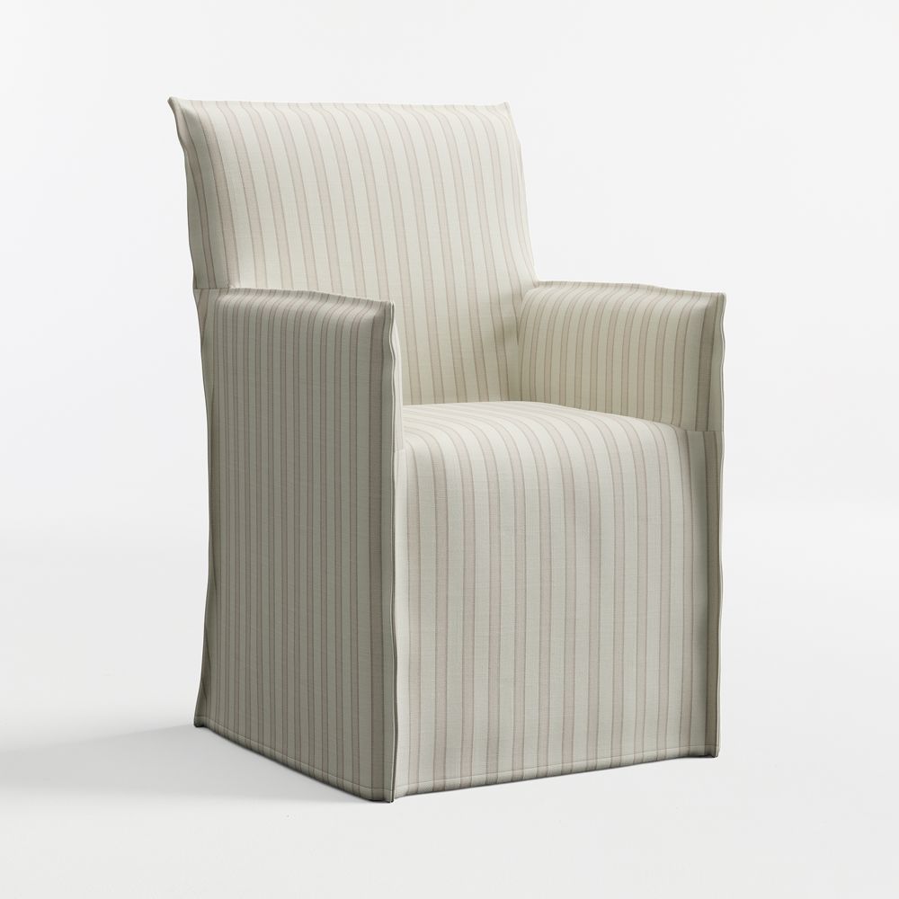 Addison Flange Slipcovered Dining Armchair