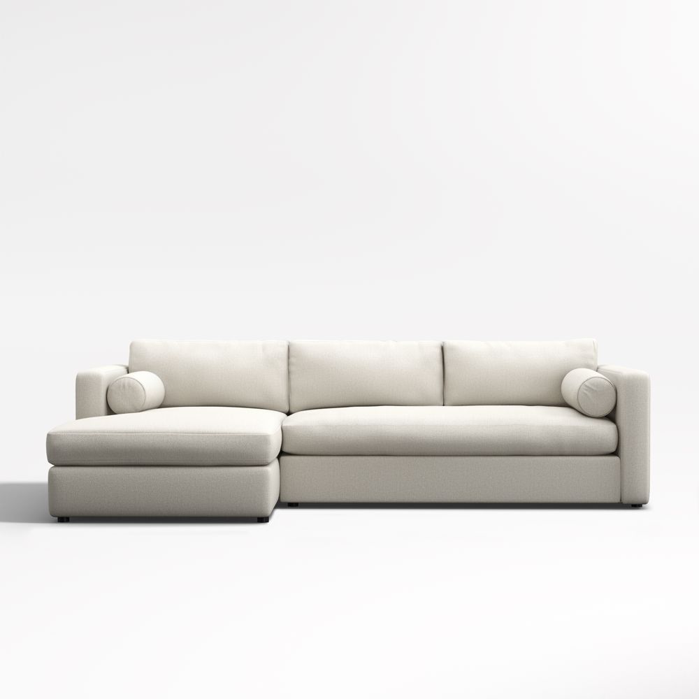 Aris Deep 2-Piece Bench Sectional Sofa with Chaise Lounge