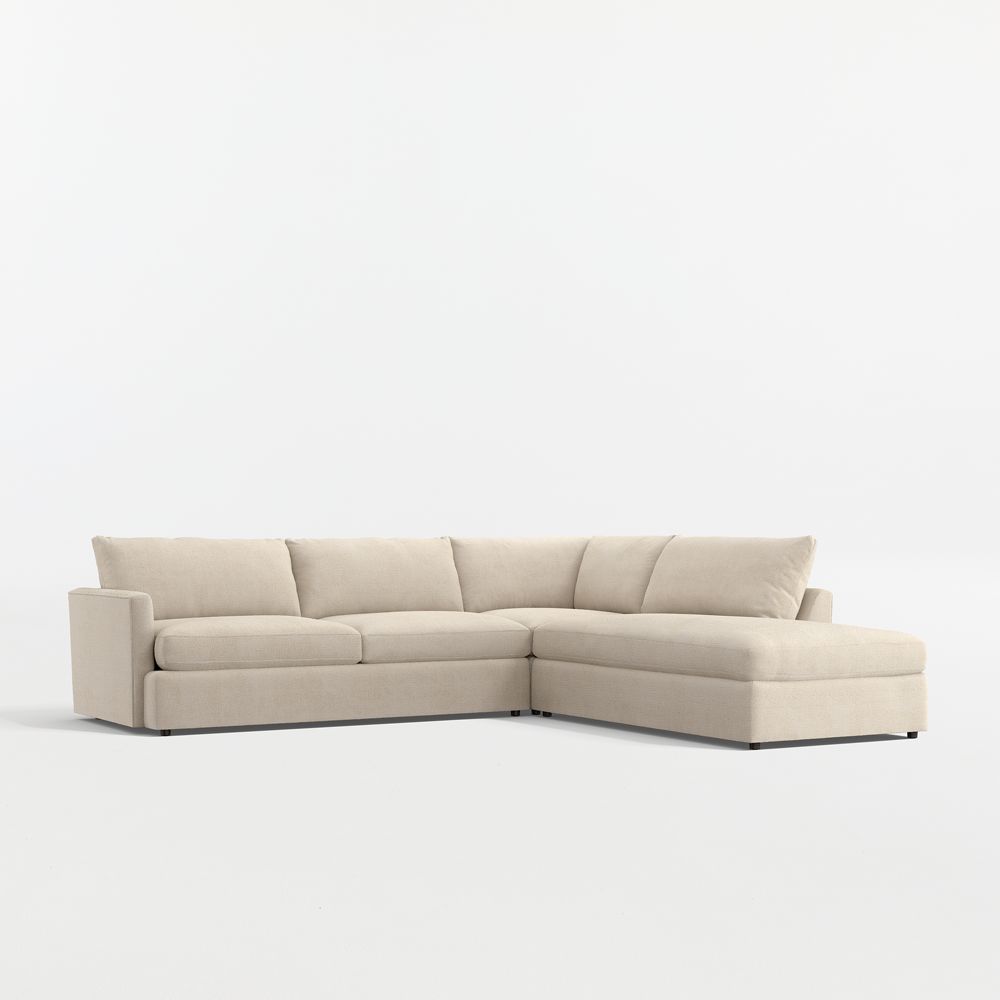 Lounge 3-Piece L-Shaped Sectional Sofa with Bumper