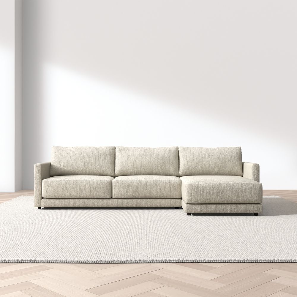 Gather 2-Piece Sectional Sofa with Extra Wide Chaise Lounge