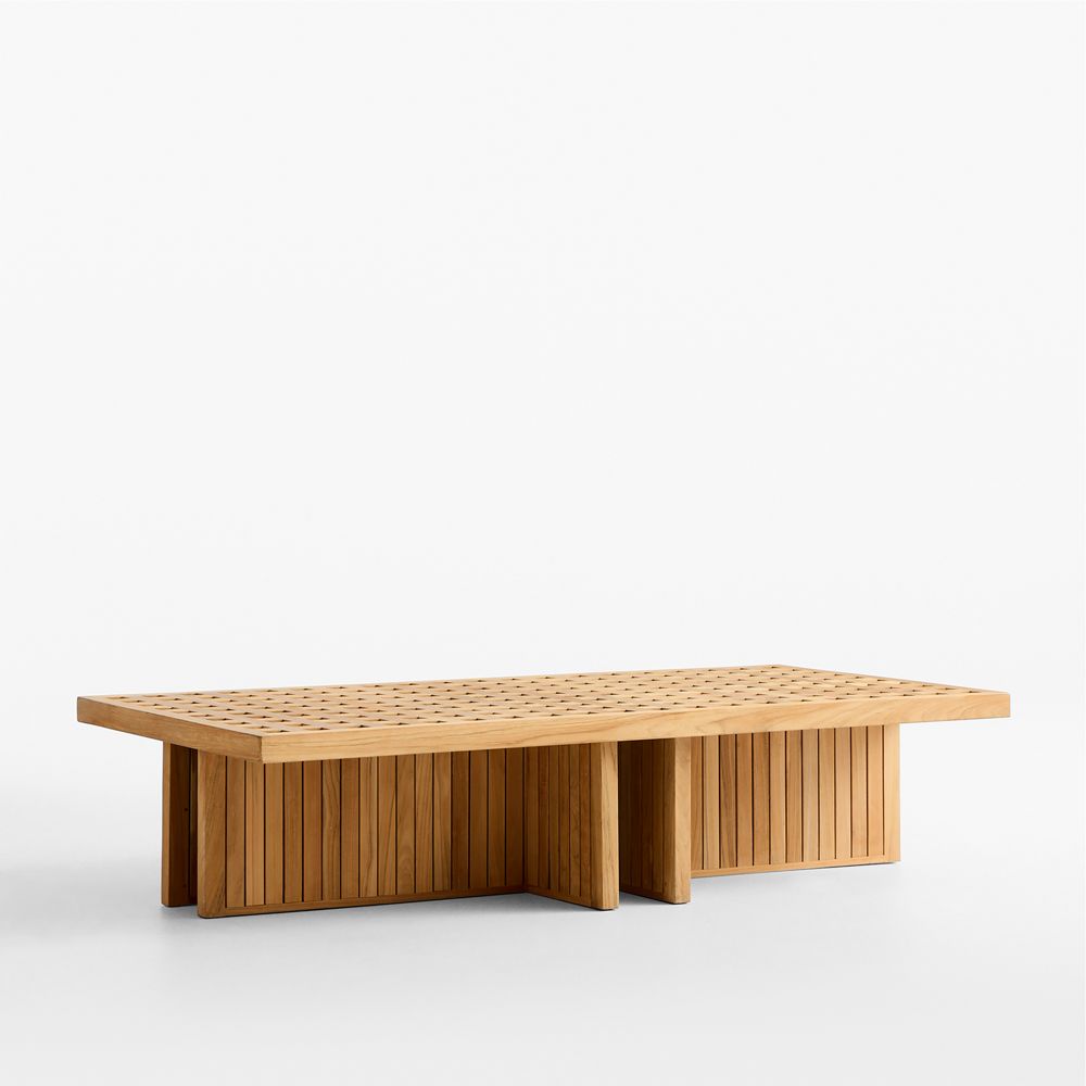 Bali 62" Teak Outdoor Coffee Table