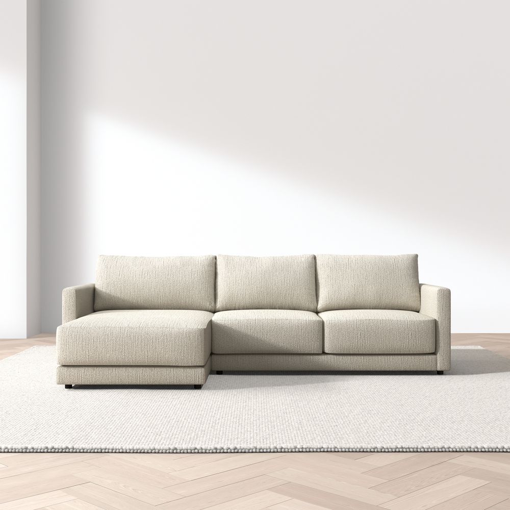Gather 2-Piece Sectional Sofa with Extra Wide Chaise Lounge