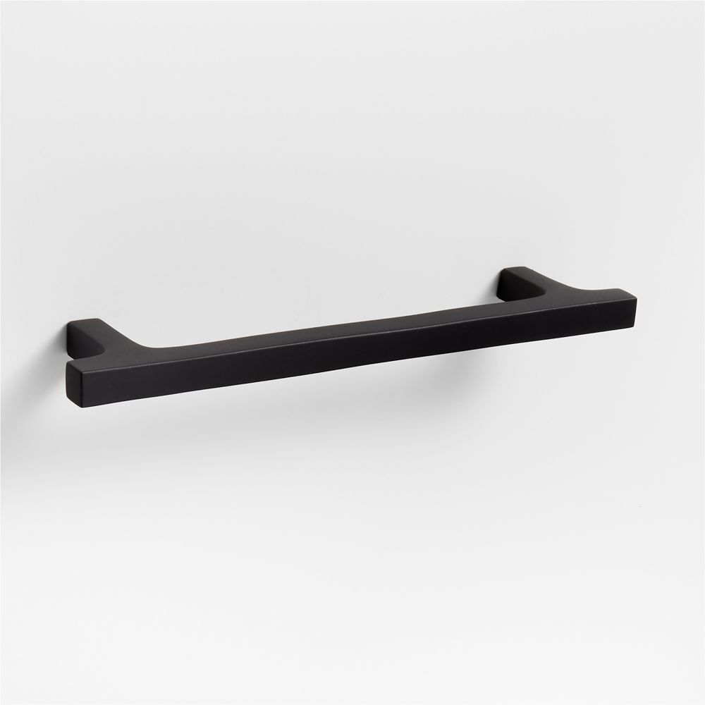 Square Edge Matte Black Cabinet Drawer Bar Pulls