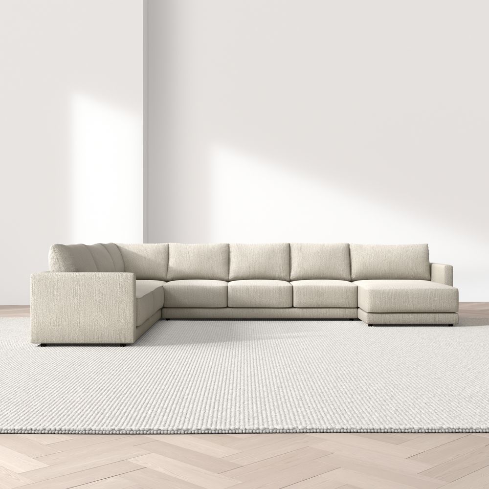 Gather 4-Piece L-Shaped Sectional Sofa with Extra Wide Chaise Lounge