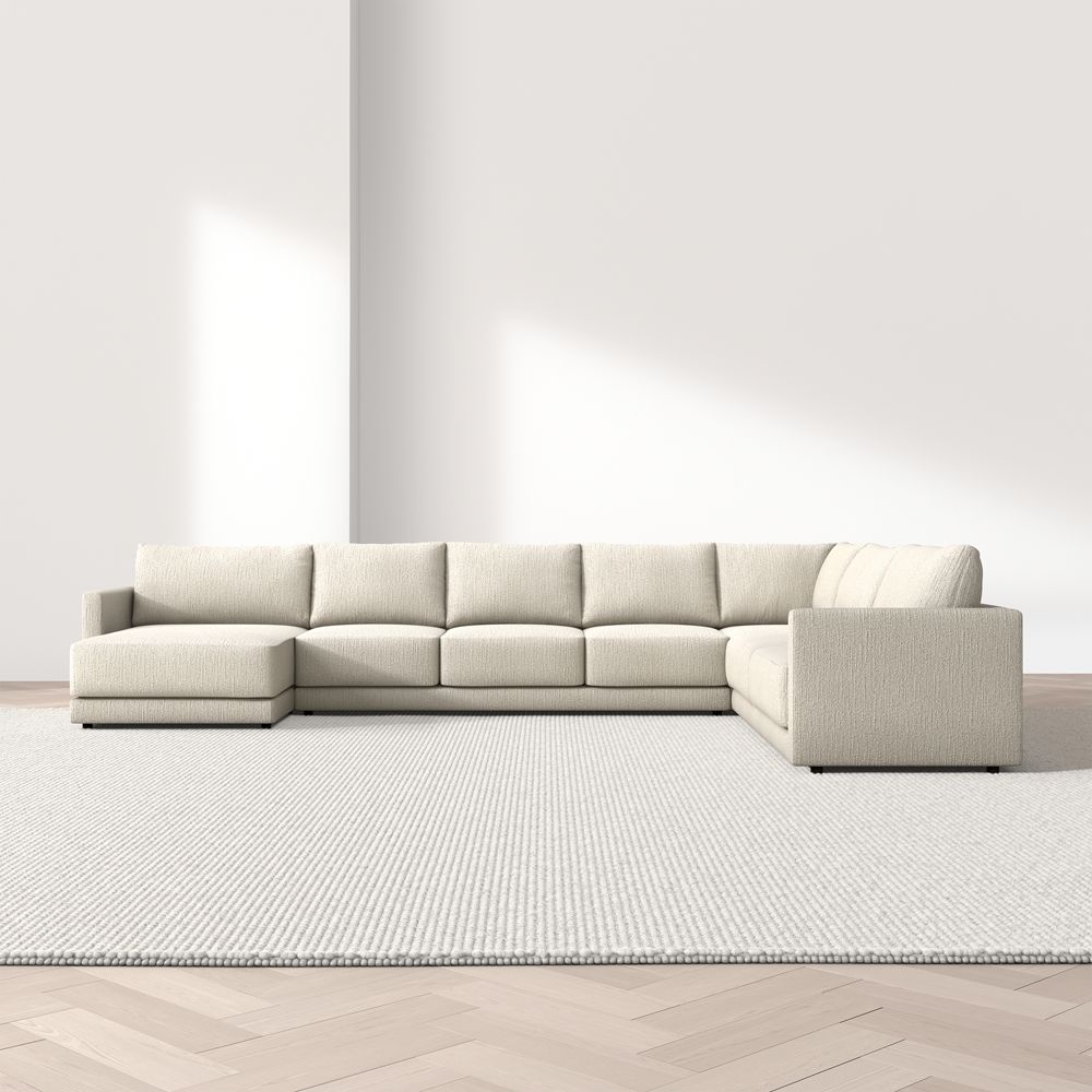 Gather 4-Piece L-Shaped Sectional Sofa with Extra Wide Chaise Lounge