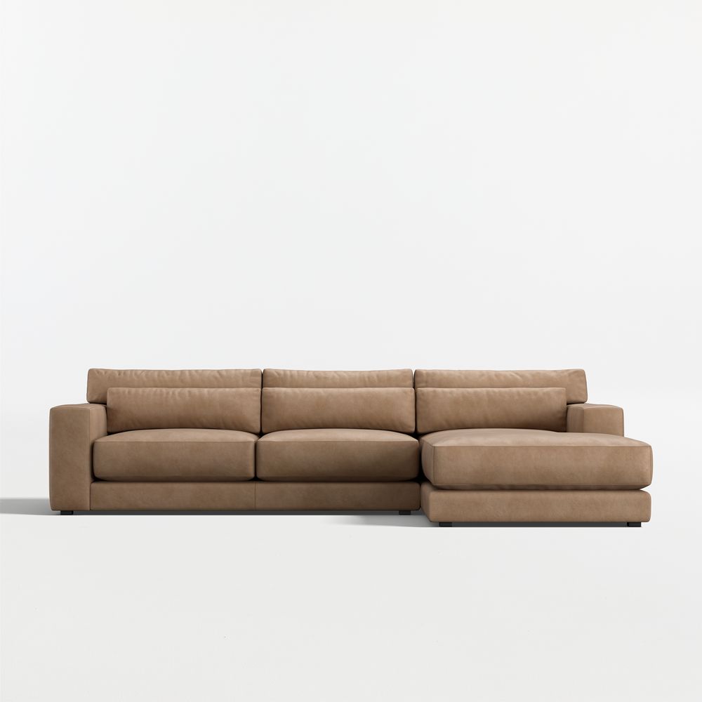 Retreat 2-Piece Leather Sectional Sofa with Chaise Lounge